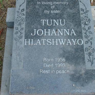 HLATSHWAYO Tunu Johanna 1956-1999