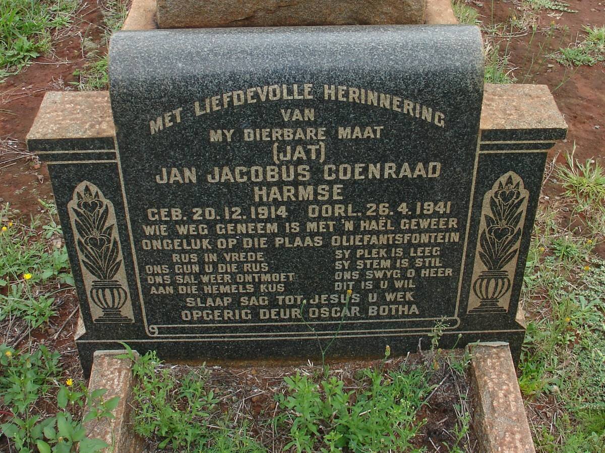 HARMSE Jan Jacobus Coenraad 1914-1941