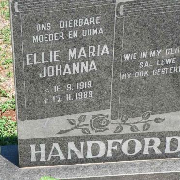 HANDFORD Ellie Maria Johanna 1919-1989