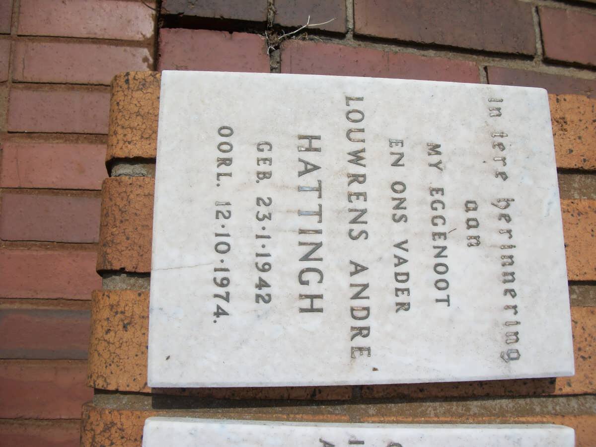 HATTINGH Louwrens Andre 1942-1974
