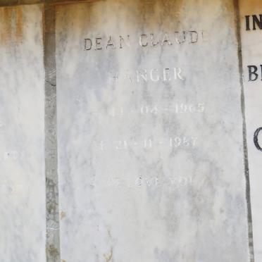 HANGER Dean Claude 1965-1987