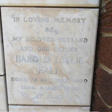 HALL Harold Leslie 1900-1961