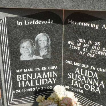HALLIDAY Benjamin 1950-20?? &amp; Alida Susanna Jacoba 1956-
