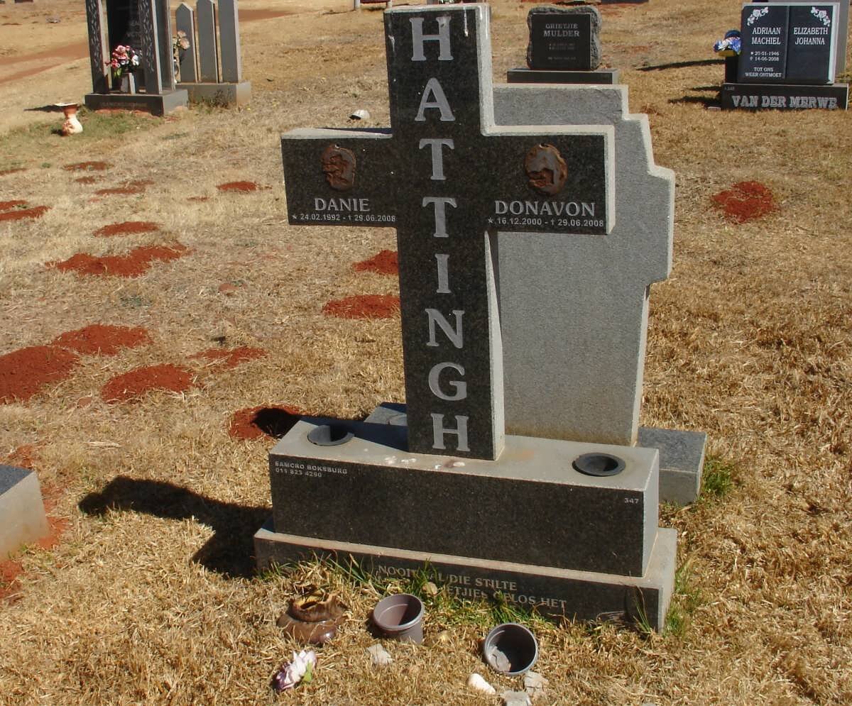 HATTINGH Danie  1992-2008 :: HATTINGH Donavon 2000-2008.JPG