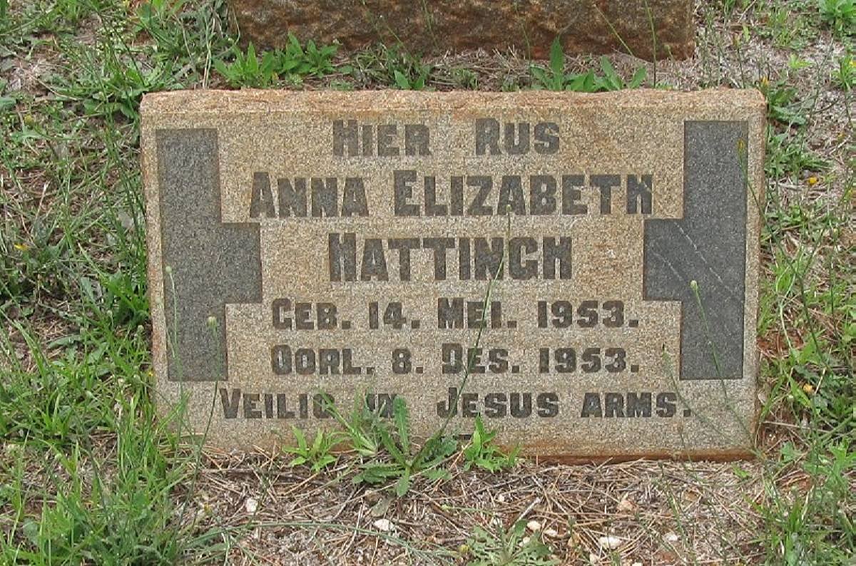 HATTINGH Anna Elizabeth 1953-1953