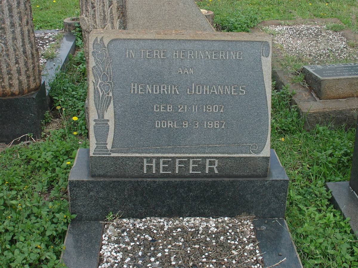 HEFER Hendrik Johannes 1907-1967