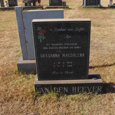 HEEVER Susanna Magdalena, van den 1952-2001