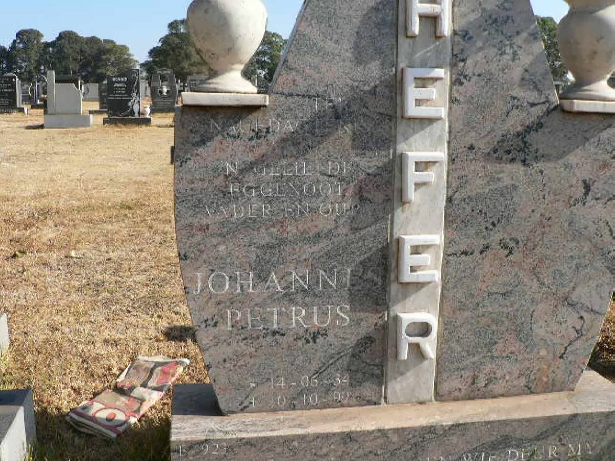 HEFER Johannes Petrus 1934-1990