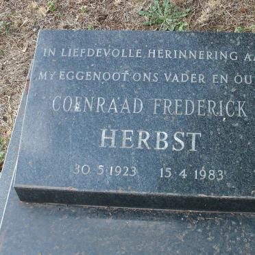 HERBST Coenraad Frederick 1923-1983