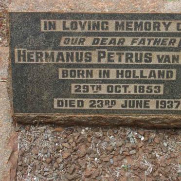 HEEK Hermanus Petrus, van 1853-1937