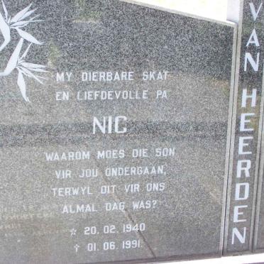 HEERDEN Nic, van 1940-1991