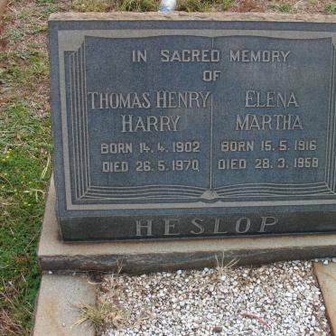 HESLOP Thomas Henry Harry 1902-1970 &amp; Elena Martha 1916-1958