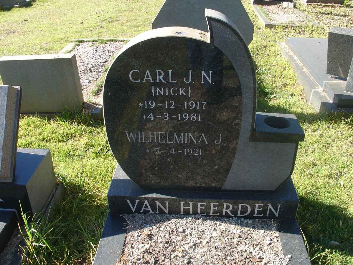 HEERDEN Carl J.N., van 1917-1981 &amp; Wilhelmina J. 1921-