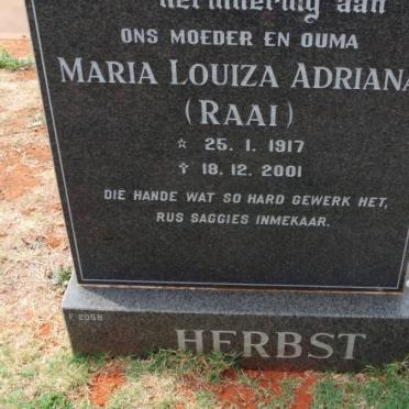 HERBST Maria Louiza Adriana 1917-2001