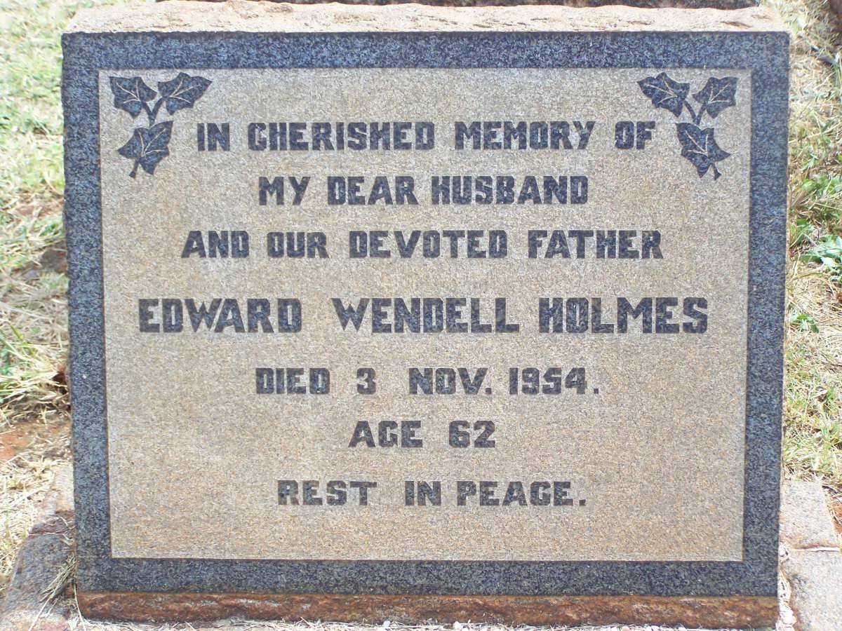 HOLMES Edward Wendell -1954