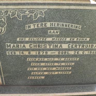 HOLTZHAUSEN Maria Christina Gertruida 1879-1958