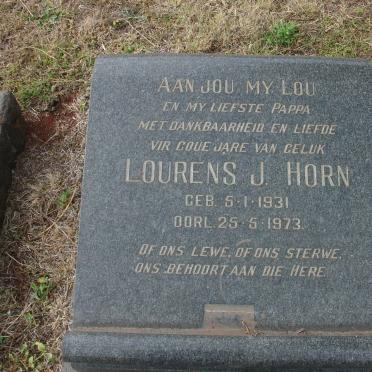 HORN Lourens J. 1931-1973