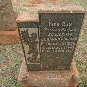HORN Johanna Adriana Petronella 1942-1943