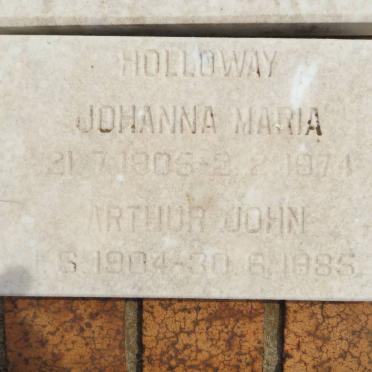 HOLLOWAY Arthur John 1904-1985 &amp; Johanna Maria 1905-1974