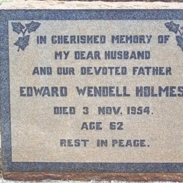 HOLMES Edward Wendell -1954