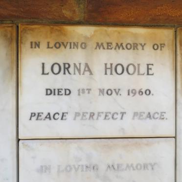 HOOLE Lorna -1960
