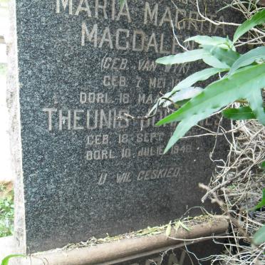HORN Theunis Johannes 1880-1948 &amp; Maria Magrita Magdalena VAN WYK