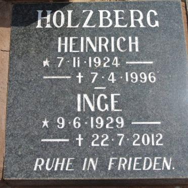 HOLZBERG Heinrich 1924-1996 &amp; Inge 1929-2012