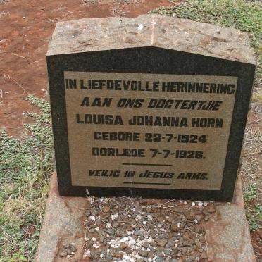 HORN Louisa Johanna 1924-1926