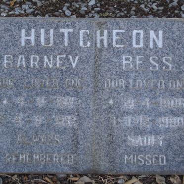 HUTCHEON Burnet -1956 &amp; Sophia Kennedy -194?