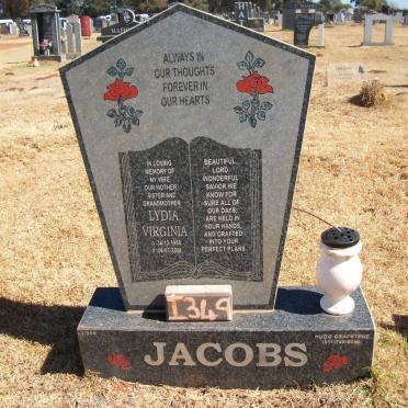 JACOBS Lydia Virginia 1955-2008