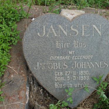 JANSEN Jacobus Johannes 1890-1959