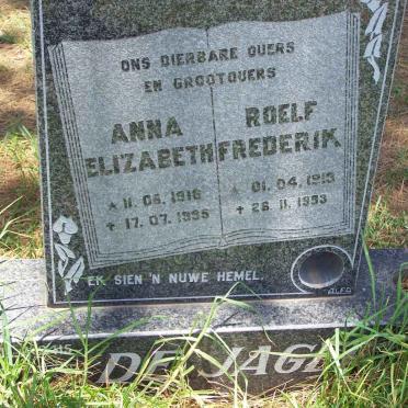 JAGER Roelf Frederik, de 1913-1953 &amp; Anna Elizabeth 1916-1995