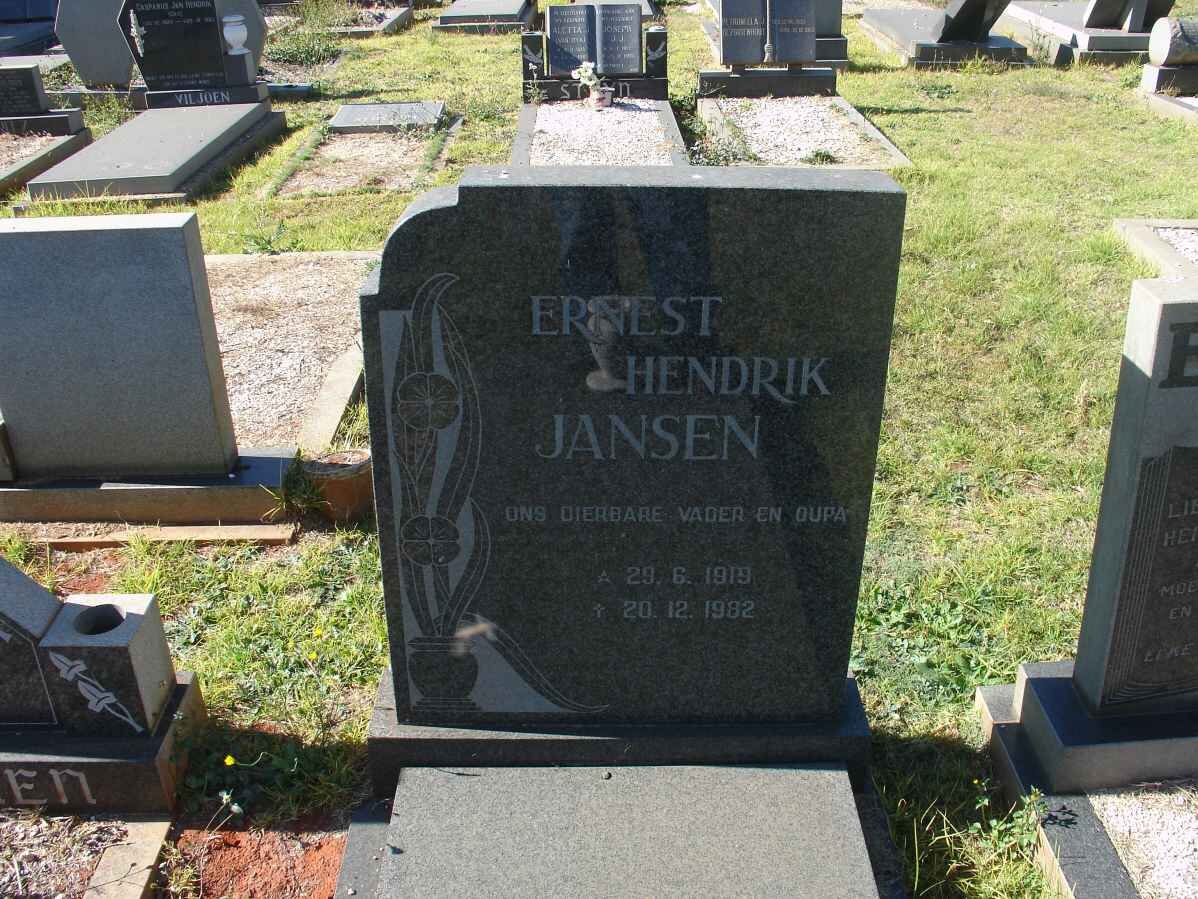 JANSEN Ernest Hendrik 1919-1982