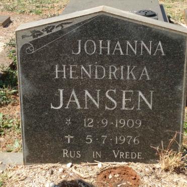 JANSEN Johanna Hendrika 1909-1976