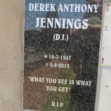 JENNINGS Derek Anthony 1947-2013