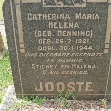 JOOSTE Catherina Maria Helena nee HENNING 1921-1944