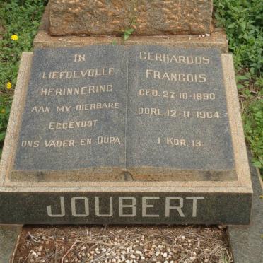 JOUBERT Gerhardus Francois 1890-1964
