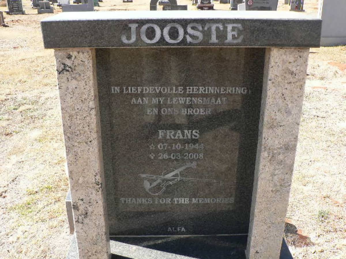 JOOSTE Frans 1944-2008
