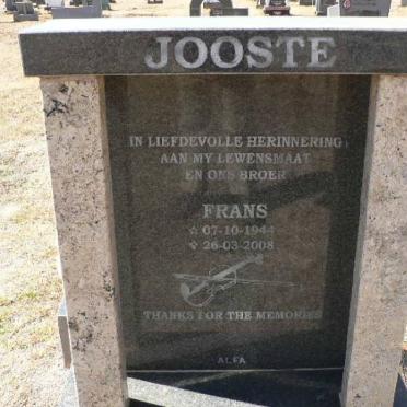 JOOSTE Frans 1944-2008