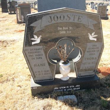 JOOSTE Hans 1942-2006 &amp; Thora Muriel 1941-