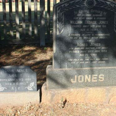 JONES William George -1931 &amp; Agnes -1946 :: NAYLOR Minnie Agnes nee JONES 1895-1962