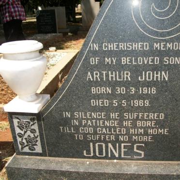 JONES Arthur John 1916-1969