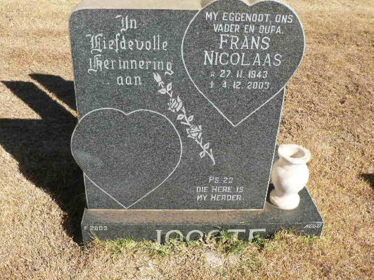 JOOSTE Frans Nicolaas 1943-2003