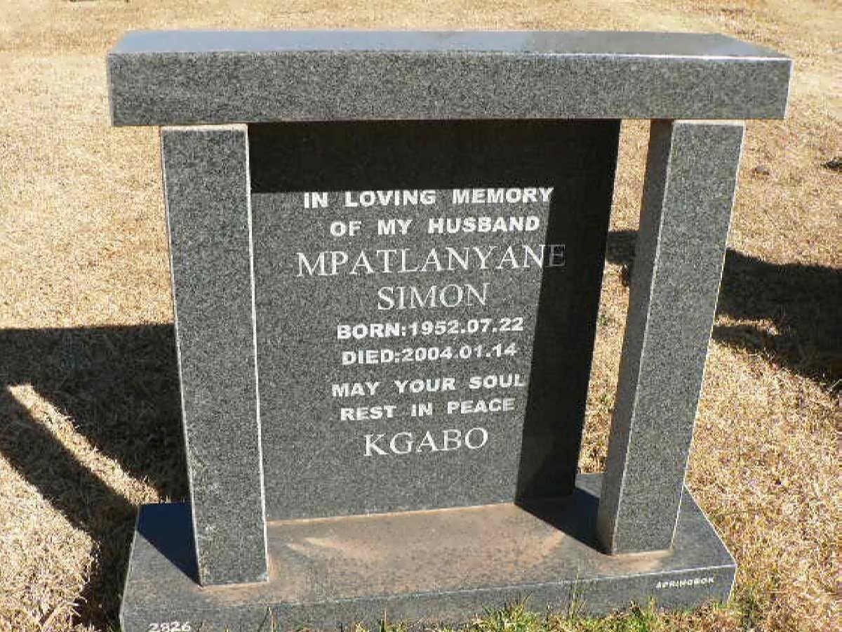 KGABO Mpatlanyane Simon 1952-2004