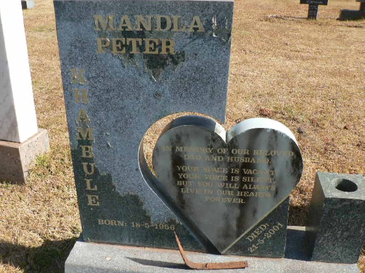 KHAMBULE Mandla Peter 1956-2001