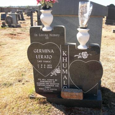 KHUMALO Germina Lerato nee CHAKA 1973-2006