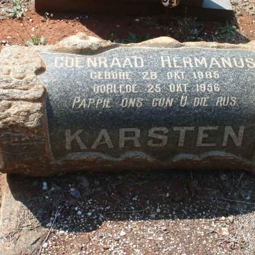 KARSTEN Coenraad Hermanus 1885-1956