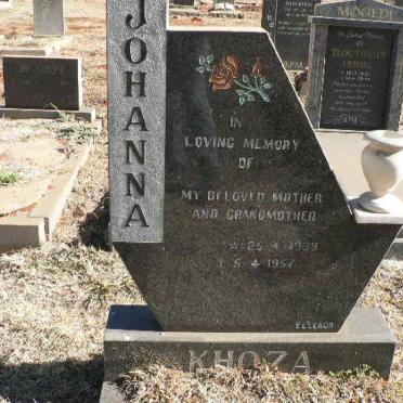 KHOZA Johanna 1939-1957