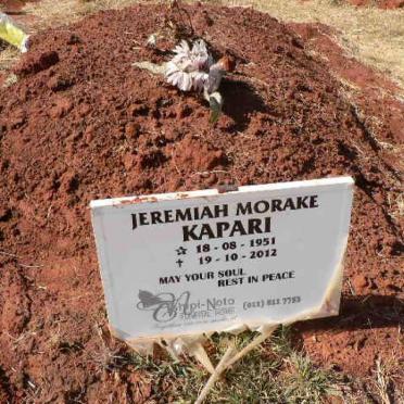 KAPARI Jeremiah Morake 1951-2012