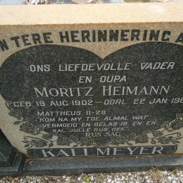 KALLMEYER Moritz Heimann 1902-1968